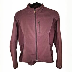 Nike Fit Storm Burgundy Full Zip Jacket Women’s Small Running Athletic